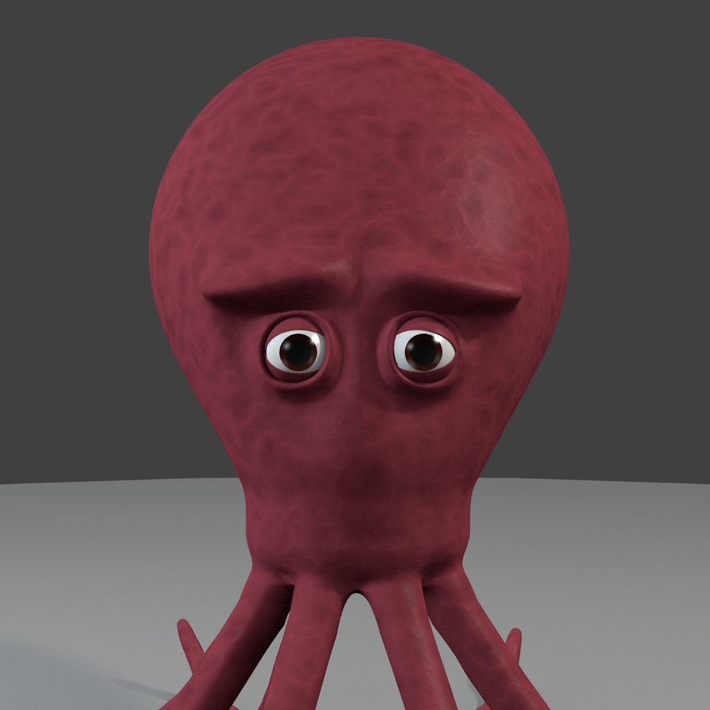 Simple rigged octopus character, not realistic but soulful preview image 2